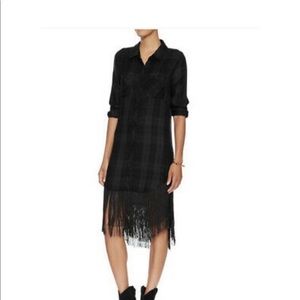 Rails plaid fringe dress (navy and black)